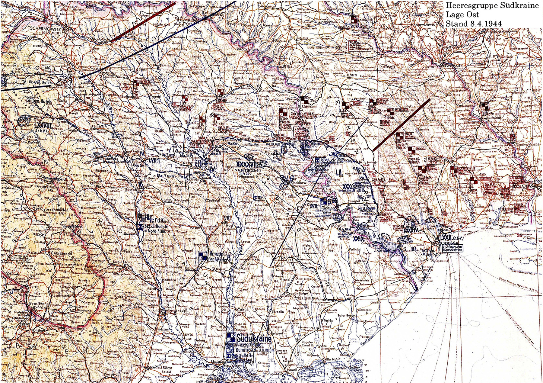 Одесская операция 1944 карта