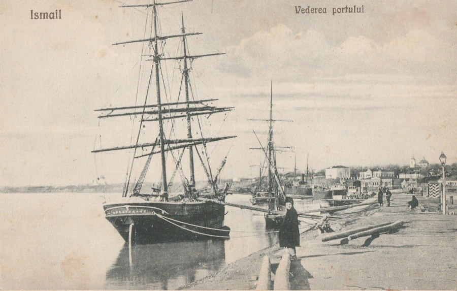 открытка с изображением порта Измаил