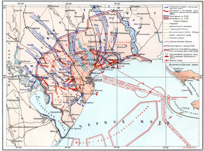 карта обороны Одессы