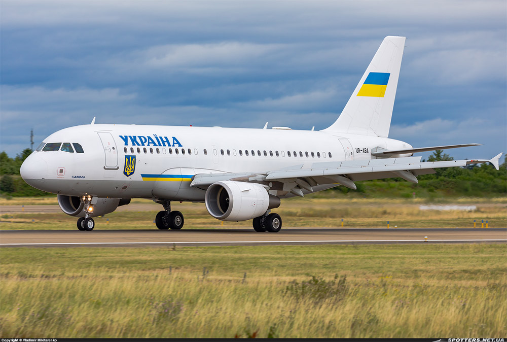 самолет президента Украины Airbus A319