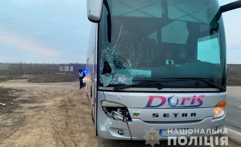 На трассе Одесса-Рени пассажирский автобус сбил пешехода