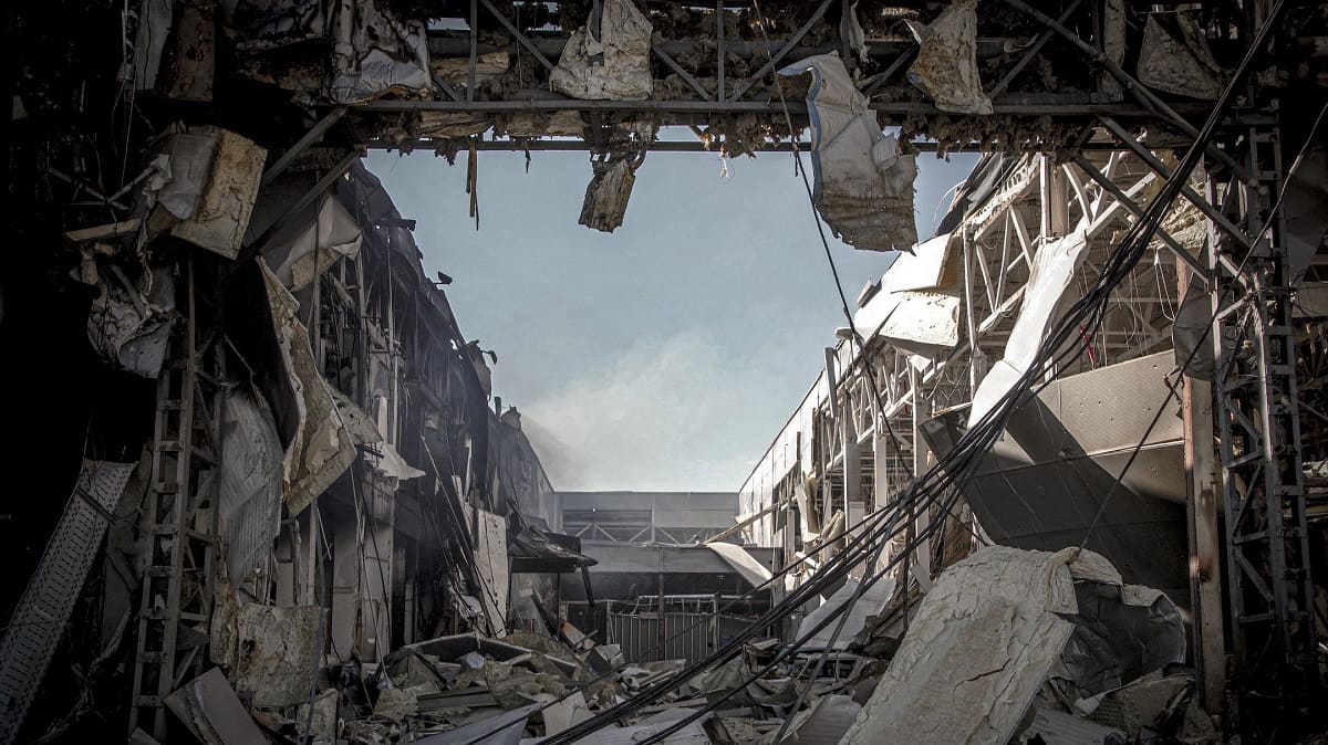 разрушенный торговый центр, Одесса