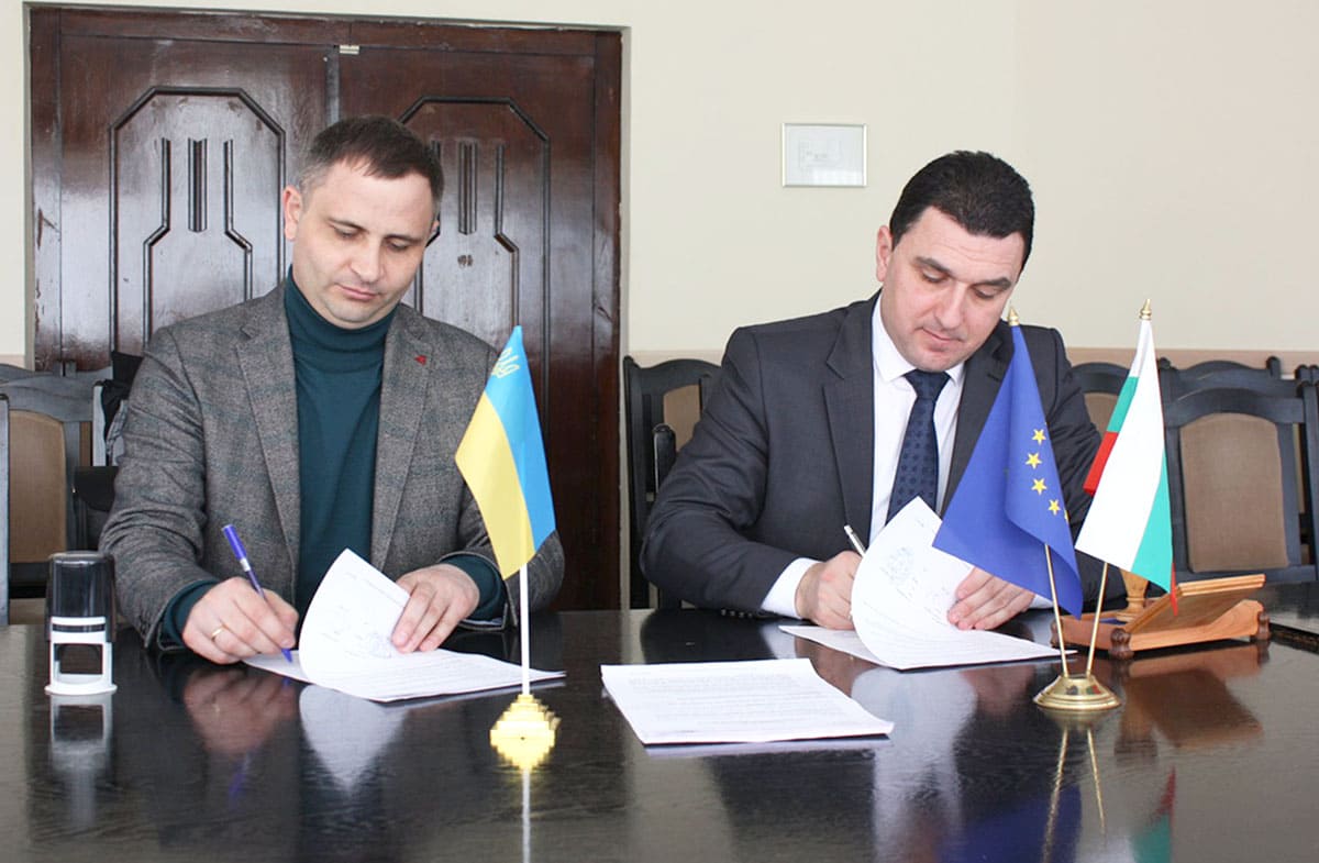 Мэры Генерал Тошево и Болграда подписывают договор о сотрудничестве, 2020 год