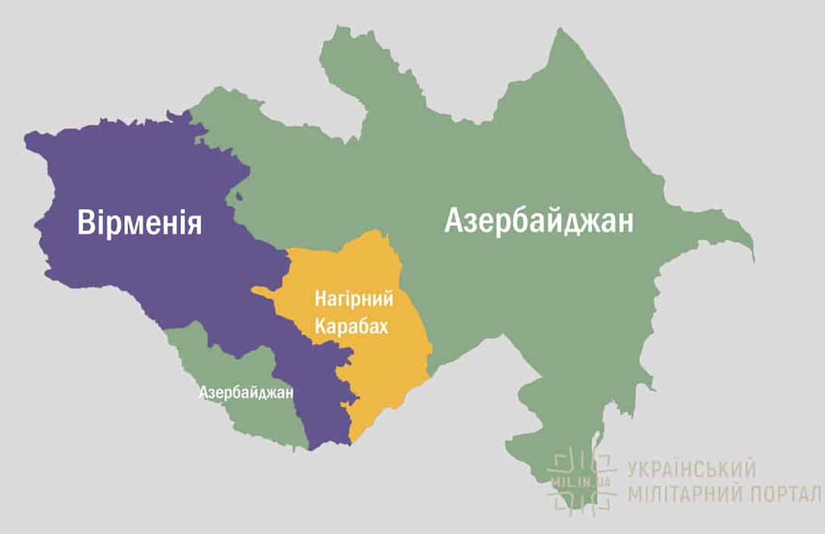 Нагірний Карабах на карті