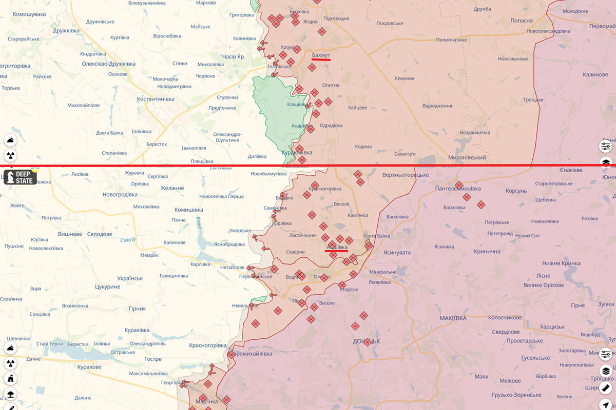 Карта положення на фронті