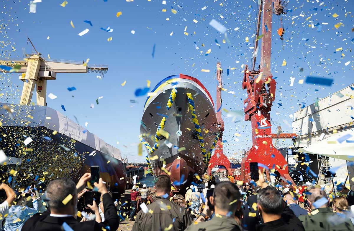 Спуск на воду корвета «Гетьман Іван Виговський»