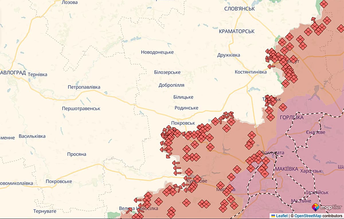 Карта DeepState 10.12.25