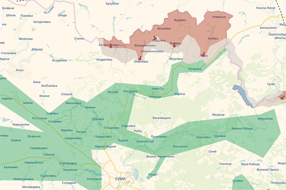 Просування ворога на Сумщині 02.06.25
